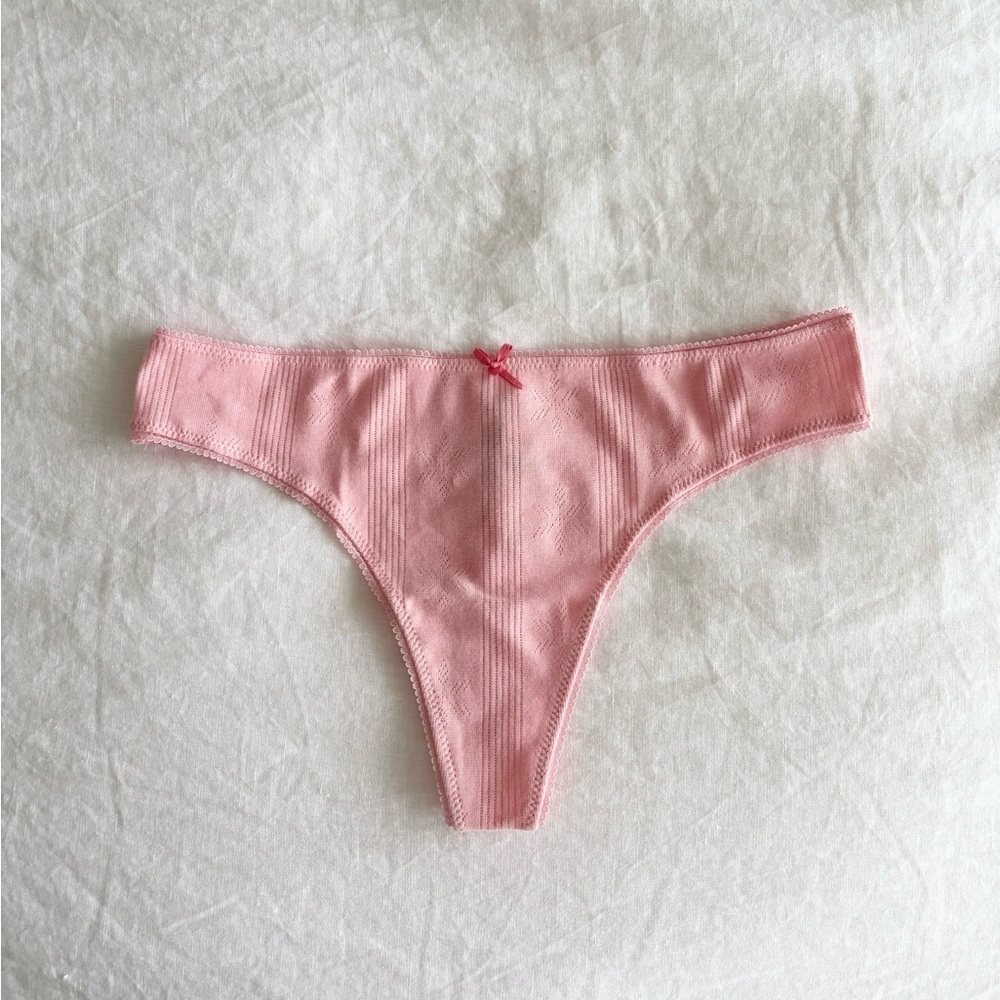 NWT Aerie Pink Cotton Thong